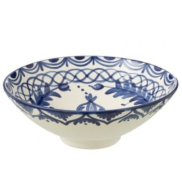 Lebrillo bowl granada ceramic white/cobalto blue