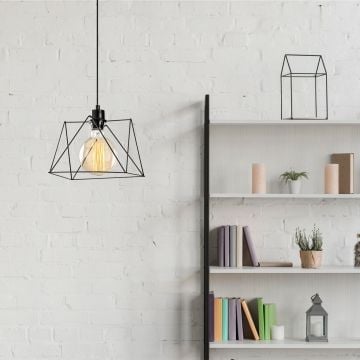 Hanglamp Sheen - Ø24x22cm - zwart metaal