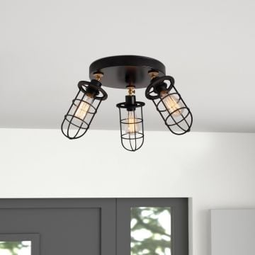 Strakke en moderne kroonluchter in zwart goud | 56 cm diameter | Moderne decoratieve verlichting