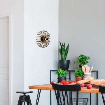 Noor Wandlamp | 12 cm Diameter | 36 cm Hoogte | Zwart