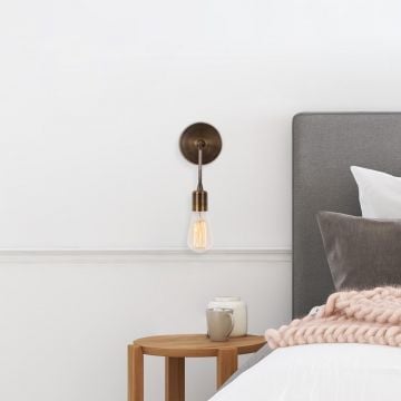 Strakke en hedendaagse Vintage wandlamp - 6x12 cm met metalen behuizing