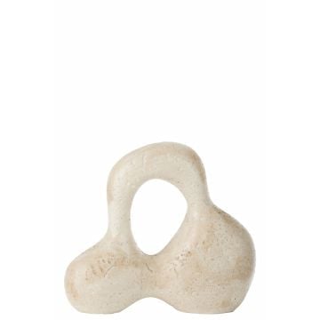 Abstract beeld olina keramiek creme small