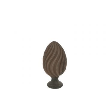 Decoratief abstract ananas polyresin bruin/zwart