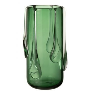 Vaas drippy glas groen large