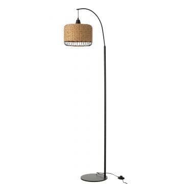 Staanlamp lanterne metaal naturel