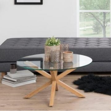 Salontafel Hennie ø82cm - eik decor