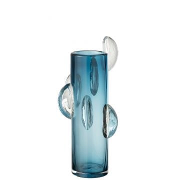 Vaas steggy glas blauw small