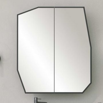 Spiegelkast Woody Fashion | 50 x 12 x 45 cm | Zwart