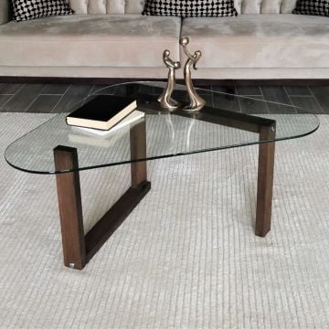 Locelso Salontafel | 100% Massief Hout | Notelaar