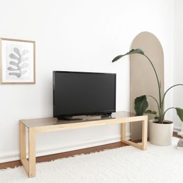 Locelso Pine TV Stand | Vast te zetten 