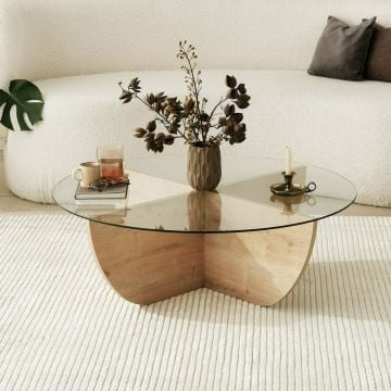 Stijlvolle Woody Fashion salontafel, Saffier Eik.