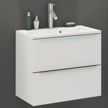Wastafelmeubel Hansen L60xD48cm 2 lades - wit 