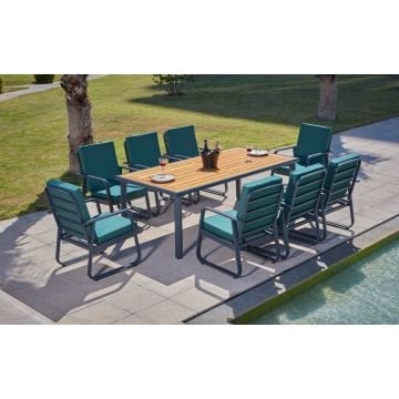 Loungeset Tuin Woody Fashion | Tuintafel, tuinstoelen | Turquoise