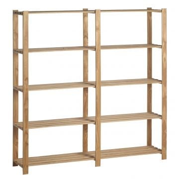 Houten opbergrek dubbel