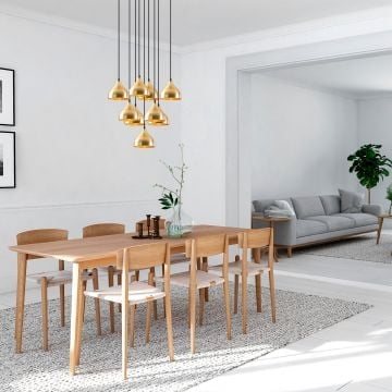 Tatum kroonluchter | 63x63 cm | In hoogte verstelbaar | Goud