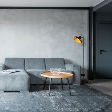 Tatum vloerlamp | metalen frame | 145 cm hoogte | zwart goud
