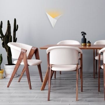 Witte Tatum Wandlamp | METAL BODY | 34 x 5 cm