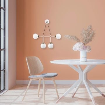 Tatum Wandlamp | Vintage Wit | 78x15cm | METAAL