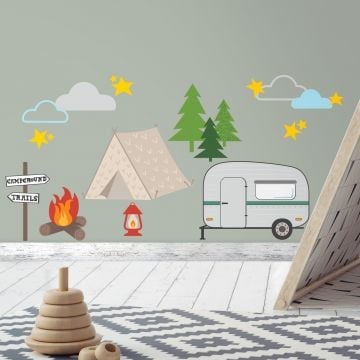 Muurstickers Camping