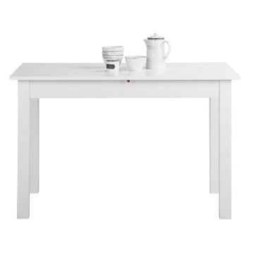 Uitschuifbare eettafel Coburg 120/160 - wit
