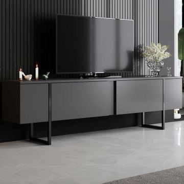 tv-meubel Woody Fashion | 180 x 30 x 50 cm | Anthracite Black