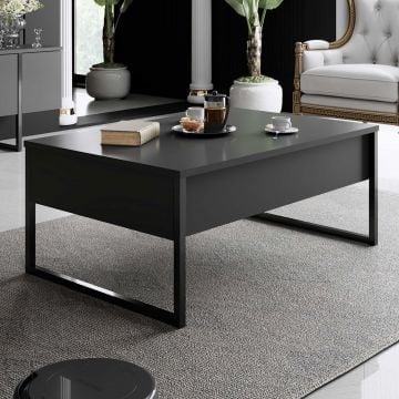 Salontafel Woody Fashion | 90 x 60 x 40 cm | Anthracite Black