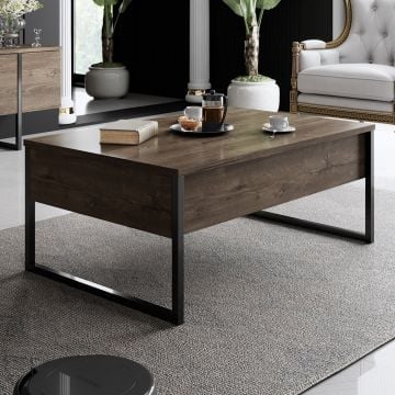 Salontafel Woody Fashion | 90 x 60 x 40 cm | Walnut Black