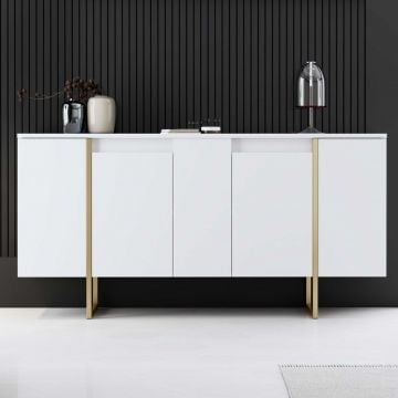 Dressoir Woody Fashion | 160 x 35 x 80 cm | White Gold-design