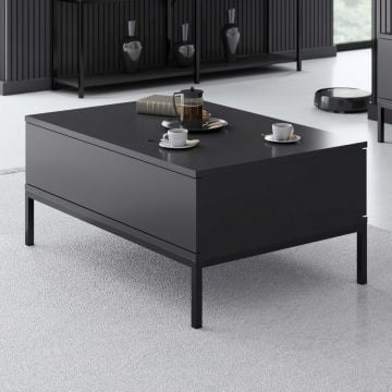 Moderne Antraciet Zwarte Salontafel van Woody Fashion.