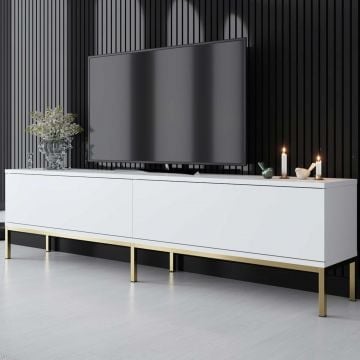 Stijlvol TV-meubel | Woody Mode | 100% Melamine Gecoat | Witgoud