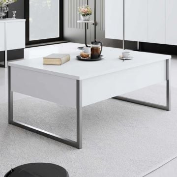 Salontafel Woody Fashion - 60x90x40cm - wit