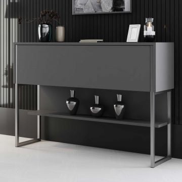 Dressoir Woody Fashion - 120x30x80cm - antraciet