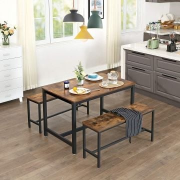 Set van 2 banken Miles - bruin/zwart