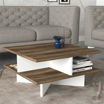 Salontafel Bibi-walnoot/wit