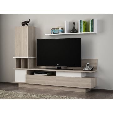 Houten Kunst TV-meubel | 100% Melamine Gecoat | 18mm Dik | Cordoba Wit