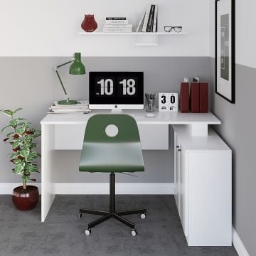 Elegance Bureau | 130 cm Breedte | 100% Melamine Gecoat | Wit