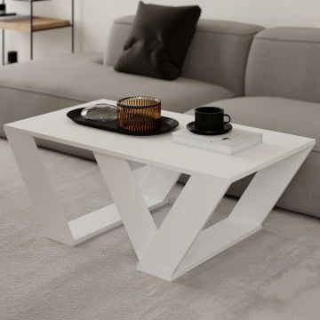 Woody Fashion Salontafel | Melamine Gecoat | 18mm Dik | 110x40x60cm | Wit