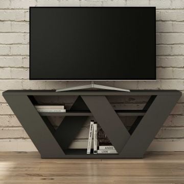 Houten Antraciet TV-meubel | 100% Gemelamineerd | 110x40x30 cm