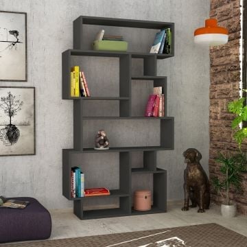Stijlvolle Woody boekenplank | 100% Melamine | 18 mm dik | Antraciet
