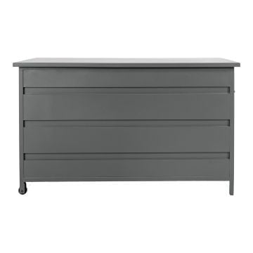 Grijze Aluminium Cassis Kussenbak - Medium 130x60x75 cm