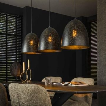 Hanglamp Kos 3 lampkappen-Charcoal