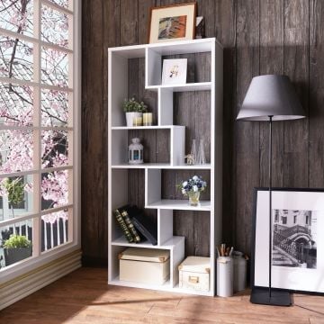 Boekenrek Woody Fashion - 90x30x184cm - wit