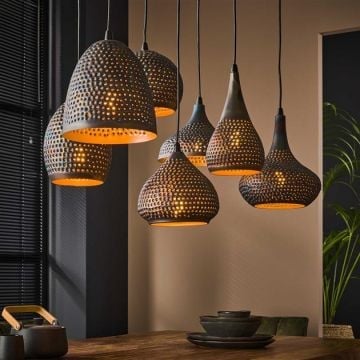 Hanglamp Punchy 150 cm-zwartbruin