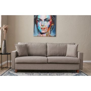 Atelier Del Sofa 3-zitsbank | Crème Polyester Stof | FIR/Flakeboard Frame | 210x82x90cm