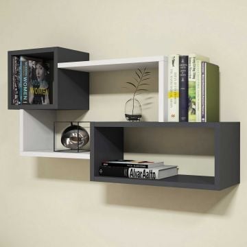 Almaren Wandplank | 18mm Dik | Wit Antraciet