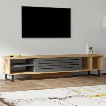 Modern TV-meubel | Melamine coating | Saffier Antraciet