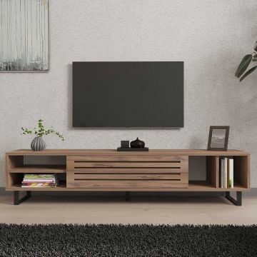 Modern TV-meubel - Woody Fashion | 100% Gemelamineerd Atlantisch Pijnboomhout | 18mm Dikte, 160x35x40cm