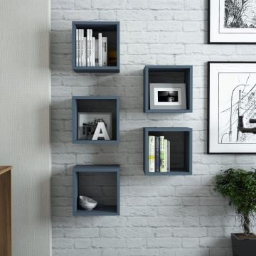 Woody Fashion Wandplank | 100% Melamine | Blauw | 18mm Dik