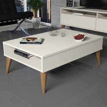 Woody Fashion Salontafel | Crème | 100% Melamine | 18mm Dik
