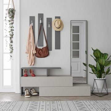 Woody Fashion vestiaire | 18mm Dik | 137cm x 54cm | Mokka Antraciet
